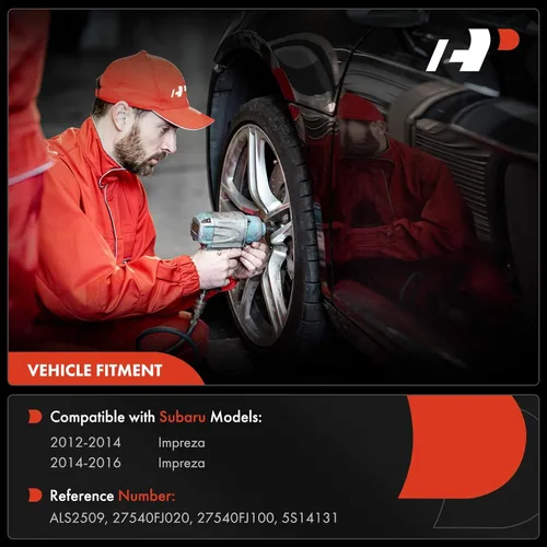 Vista 2 de A-Premium Sensor de velocidad de rueda ABS compatible con modelos Subaru - Impreza 2012-2015, Impreza R 2012 - Lado trasero derecho del pasajero