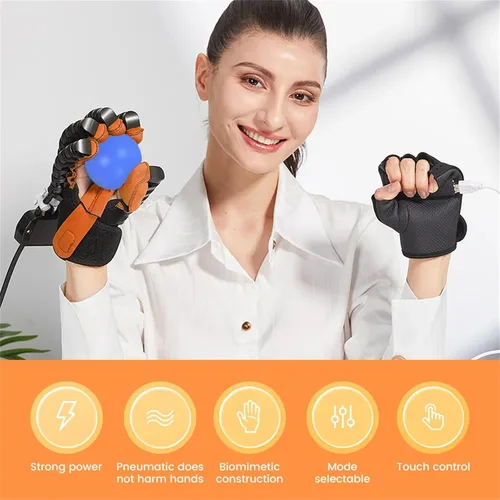 Vista 3 de Rehabilitation Robot Gloves, Hemiplegia Finger Rehabilitation Training Equipment, Stroke Hand Splint, for Hand Function Recovery
