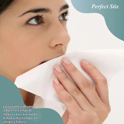Vista 5 de Perfect Stix - Servilletas de cena (2 capas) color blanco