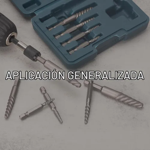 Vista 6 de MABLEVI Juego de Extractor de Tornillos Dañados, Extractor de Pernos Easy Out con Adaptador de Cambio Rápido para Quitar Fácilmente Pernos Rotos