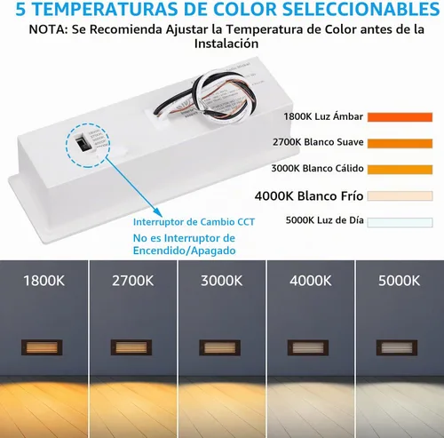 Vista 3 de LEONLITE - Paquete de 3 luces LED actualizadas de 5 CCT, 120 V-277 V, bronce aceitado