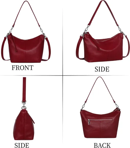 Vista 4 de Iswee Bolsos de cuero para mujer, bolso cruzado de diseñador para todos los días, bolso de hombro pequeño