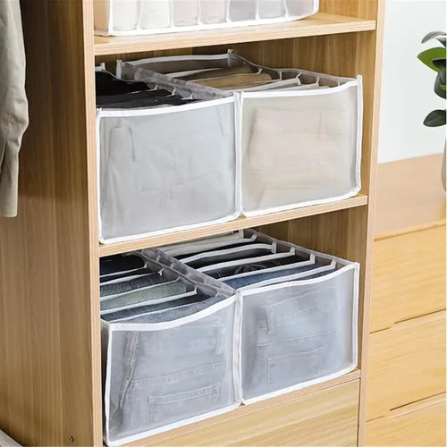 Vista 4 de Nueva caja de almacenamiento con compartimento para jeans, artefacto de almacenamiento para el hogar, ropa interior, calcetines, pantalones, caja
