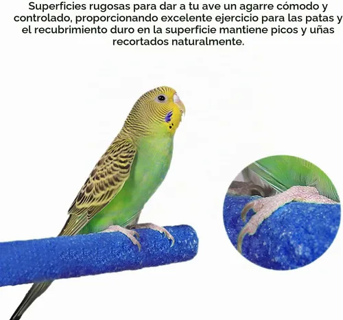 Vista 5 de 4 piezas de juguete de perca para pájaros, soporte de perca de loro de madera, plataforma de molienda de patas, accesorios de jaula, juguetes