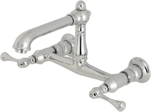 Vista 6 de Kingston Brass KS7247BL - Grifo de baño de montaje en pared, latón cepillado Cobrizo cepillado