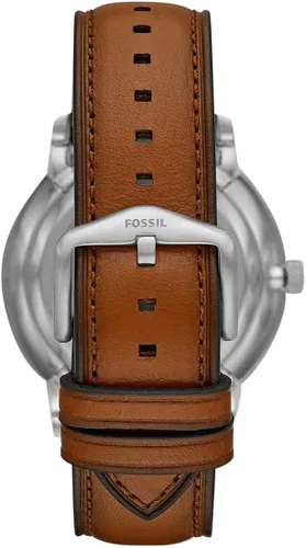 Vista 2 de Fossil Neutra - Reloj automático para hombre, tamaño de caja de 1.732in, movimiento automático, correa de cuero, plata, correa, plateado, Correa