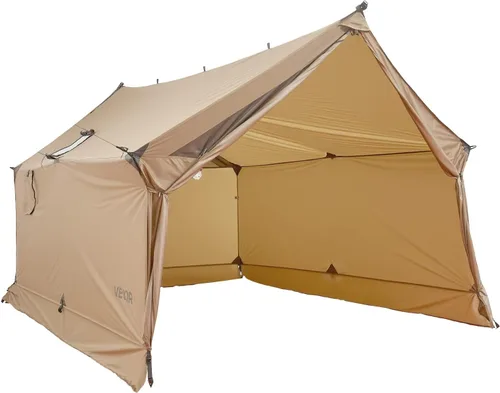 Vista 13 de VEVOR Tienda Caliente, Tiendas de Campaña Tipi Calientes con Toma para Estufa, Tiendas de Campaña Portátiles de Invierno con Faldón para Nieve