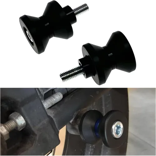 Vista 6 de Para Yamaha FZ6R FZ6 FZ8 FZ1 FZ400 FZ25 FZS600 FAZER XSR900 XSR700 XSR155 Motocicleta Basculante Carretes Soporte Tornillo M6 Brazo oscilante