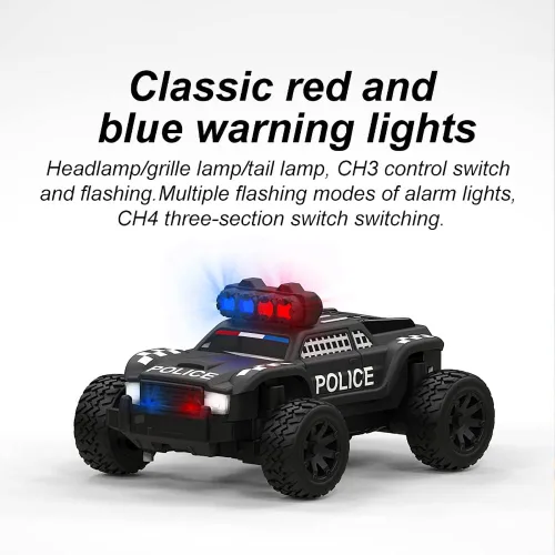 Vista 2 de FLYCOLOR Turbo Racing 1:76 C82 RC Truck Car Full Proporciontional RC Mini Sports Car Control remoto para adultos Regalo (negro)