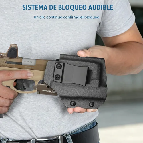 Vista 6 de IWB Kydex Holster for Taurus G3C/ G2C/ G3C Toro/ G2S/ PT111/ PT140 w/Olight Baldr S/Baldr Mini/Baldr RL Mini, Optic Cut, Adj. Retention & Cant