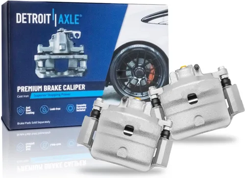 Vista 28 de Detroit Axle - Rotores de freno para Ford 2013-2019 Explorer Taurus Flex Lincoln MKT MKS, rotores de freno de disco ranurados perforados de repuesto