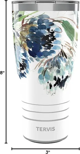 Vista 9 de Tervis Traveler - Vaso térmico de triple pared Kelly Ventura Protea mantiene las bebidas frías y calientes, 30 onzas, acero inoxidable