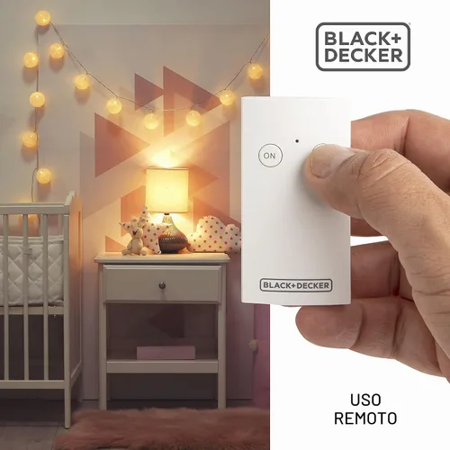 Vista 7 de BLACK+DECKER Toma de control remoto inalámbrico, 1 toma polarizada, 1 control remoto - Interruptores de luz prémium