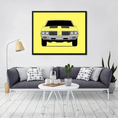 Vista 4 de Custom Car Posters CUSTOMIZABLE COLOR Handmade Poster compatible with Oldsmobile 442 W30 (1969-1972) Print Wall Art Décor - 8x10 Satin Print