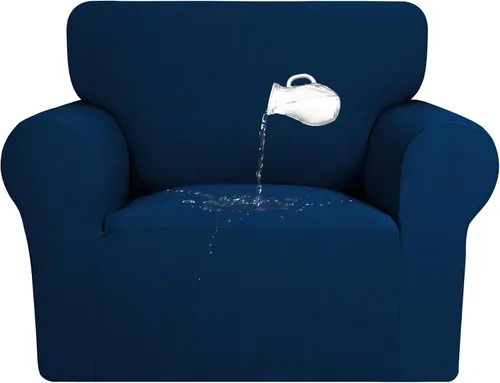 Vista 28 de PureFit Funda de sofá 100 % impermeable doble para sofás y sofás, funda elástica de forro polar antideslizante, lavable, protector de muebles a