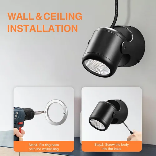 Vista 13 de URTOM Paquete de 2 luces ascendentes para interiores con control remoto, 3 W hacia arriba luces enchufables para interiores con función de memoria