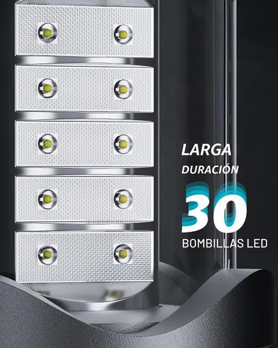 Vista 4 de Lichamp Paquete de 4 linternas LED para acampar, luces de campamento con pilas, linterna plegable LED, kit de suministros de emergencia portátiles