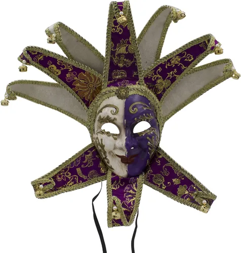 Vista 11 de Máscara veneciana vintage de bufón para mujer, accesorio para disfraz de carnaval, mardi gras