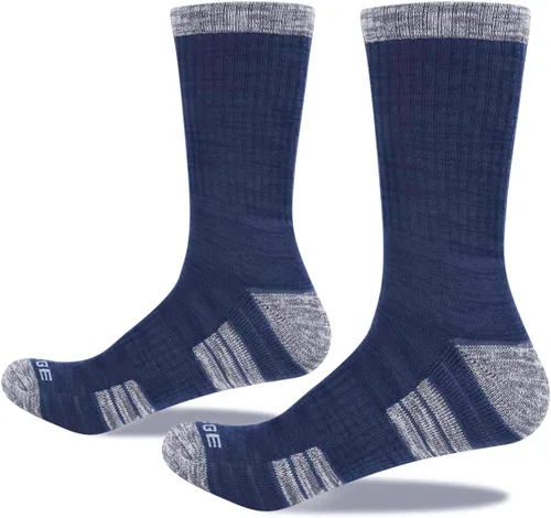 Vista 3 de YUEDGE Calcetines de senderismo para hombre, absorben la humedad, acolchados, atléticos, calcetines acolchados para botas de trabajo para hombres