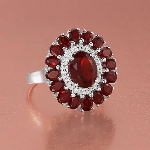 Vista 5 de Ross-Simons 4.90 ct. t.w. Garnet Ring in Sterling Silver