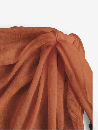 Vista 5 de ZAFUL - Pareo de mujer, pareo de playa, pareo transparente para bikini, pareo de gasa para traje de baño 0- Café