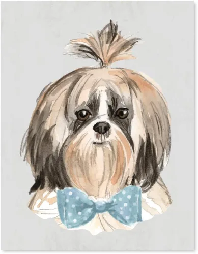 Vista 113 de Andaz Press Póster impreso para pared de perro, 8.5 x 11 pulgadas, Bulldog inglés con gafas negras, 1 paquete, regalo de cumpleaños de Navidad, sin