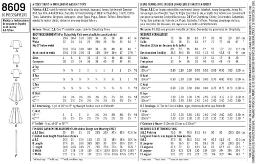 Vista 2 de Simplicity US8609D5 - Patrones de costura para mujer, tallas 4-12