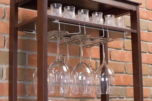 Vista 7 de Merry Products - Estante para vino de 16 botellas, color espresso