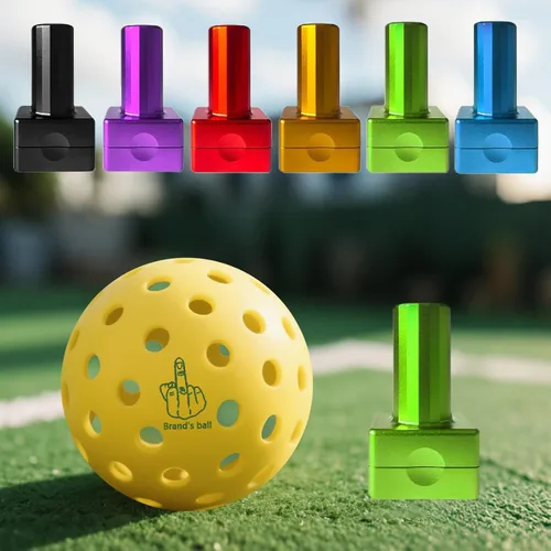 Vista 11 de Sello de Pelota de Pickleball Personalizado con Tu Logo Texto Marcador de Pickleball Reutilizable Perfecto para Marcar Tus Pelotas de Pickleball