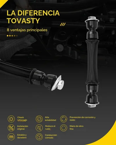 Vista 2 de TOVASTY 2 piezas eslabones de barra estabilizadora compatibles con Chevy Silverado 1500 2007-2016, Avalanche 07-13, Suburban 15-16, compatibles