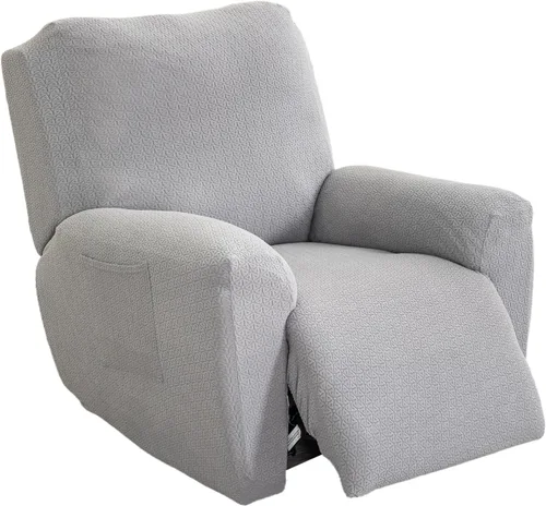 Vista 24 de NILUOH Funda Elástica para Sillón Reclinable de 4 Piezas Estampada, Fundas para Silla Lazy Boy, Funda para Sofá Reclinable Antideslizante, Protector