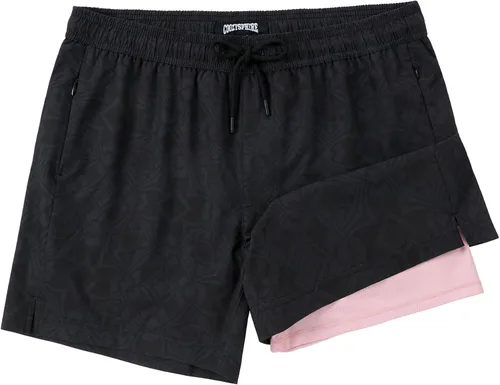 Vista 40 de Mens Swim Trunks with Compression Liner 5 Inch Inseam Swimming Trunks Shorts for Men