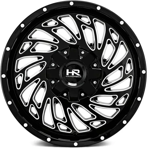 Vista 2 de Hardrock 20x12 Attack Gloss Black Milled 6x135/139.7 ET-51 Rueda/Llanta