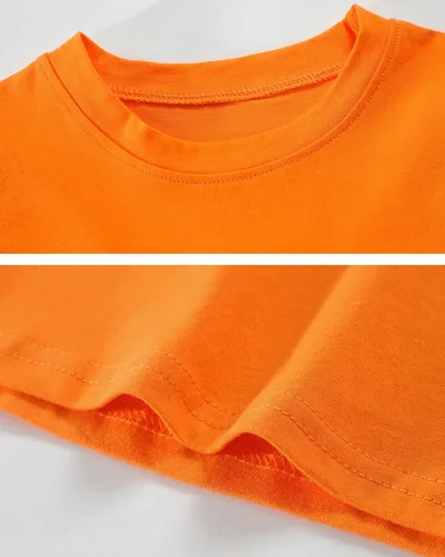 Vista 4 de CM-Kid Halloween Shirt for Toddler Boy Girl Pumpkin Skeleton Dino Short Sleeve Tshirt for Kids Cotton Tops 2-7 Years