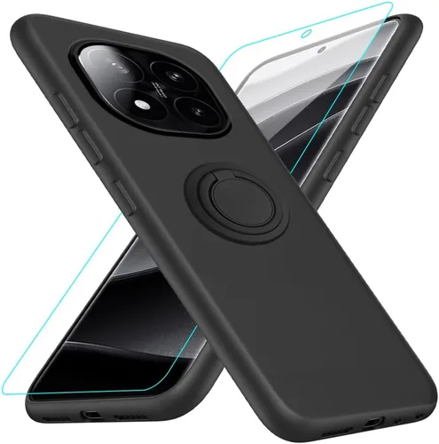 Vista 15 de Funda para Pinwheel Genesis 3 / BLU G64 Funda para teléfono con protector de pantalla HD, soporte de anillo giratorio de 360°, soporte de silicona