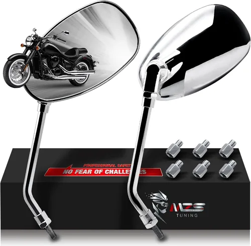 Vista 10 de MZS Espejos retrovisores para motocicleta compatibles con Sportster Softail Road King Street Electra Glide Dyna Ultra Fat Bob Sport Low Rider