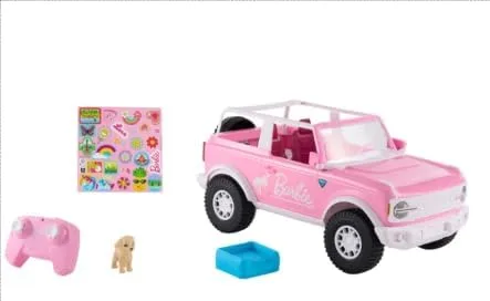 Vista 3 de Barbie Hot Wheels RC Ford Bronco with 2 Dolls & Pet Accessories
