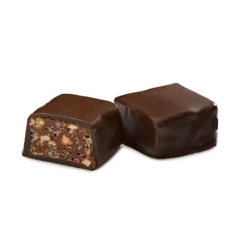 Vista 4 de Cesta de regalo para el Día de Ftaher de Brooklyn – 7 tipos de chocolates gourmet hechos a mano – Juego de lujo de chocolates artesanales Kosher sin