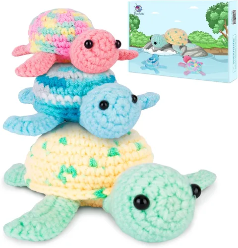 Vista 6 de Kit de ganchillo Crochetta para principiantes, kit de ganchillo para principiantes para adultos con videotutoriales paso a paso, kits de animales