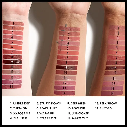 Vista 4 de Nyx - Maquillaje profesional; labial líquido de la línea Lingerie XXL, mate, Undress'd (Color rosa en tono desnudo)
