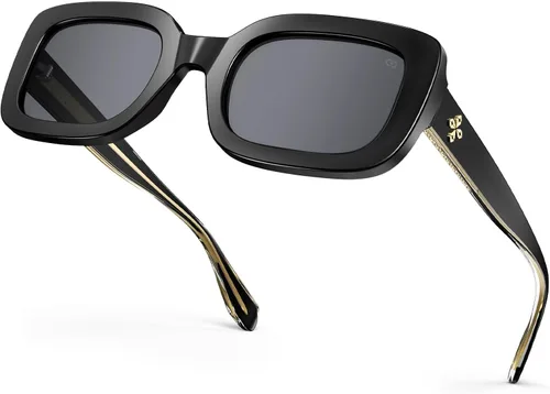 Vista 11 de VISOONE Trendy Chunky Retro Square Sunglasses for Women Men
