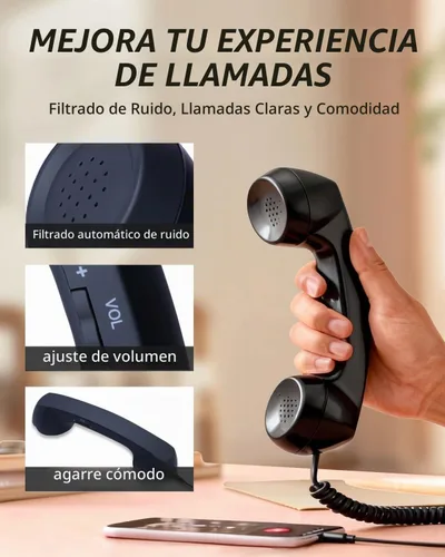 Vista 4 de Teléfono retro para decoración del hogar, estética para iPhone, teléfono giratorio para el hogar, teléfono con cable Pop para teléfonos celulares