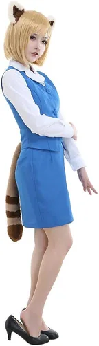 Vista 4 de Haikyuu - Disfraz de anime para mujer, traje de oficina, uniforme con cola y orejas