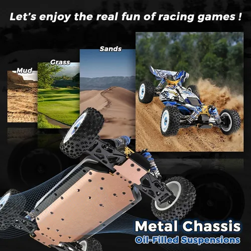 Vista 5 de CKYSCHN WLtoys 124017(V2) Coche RC Rápido, 1/12 Coches RC Sin Escobillas, Coches RC Hobby Todoterreno 4x4 a 75km/h para Adultos, Coche RC de Control