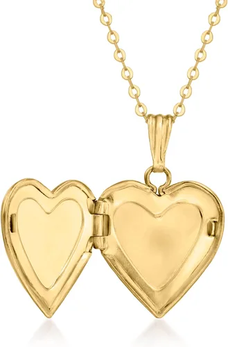 Vista 3 de Canaria - Collar con medallón de corazón floral de oro amarillo de 10 quilates, Oro, no conocido