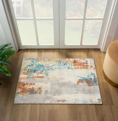 Vista 13 de LUXE WEAVERS Lagos Collection - Alfombra de área abstracta beige de 2x3