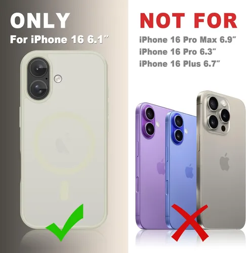 Vista 478 de Funda para Google Pixel 10 Pro XL, cubierta magnética mate, color negro Fit for MagSafe, Screen Protector included, Shockproof Military Grade