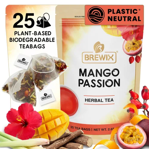 Vista 48 de BREWIX, Bedtime Blossom - Té suelto de hierbas (más de 50 tazas) sin cafeína y totalmente natural Mezcla relajante floral nocturna Rooibos