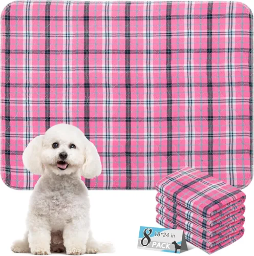 Vista 9 de Almohadillas lavables para orina de perros, 18 x 24 pulgadas, 2 unidades, almohadilla de parto para entrenamiento de cachorros, protector de suelo
