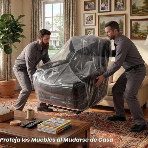 Vista 6 de Wowfit Funda para Muebles a Prueba de Polvo Bolsa de Mudanza para Sillas, Sillones Reclinables y Cajas – Plástico Transparente e Inodoro - 4mil